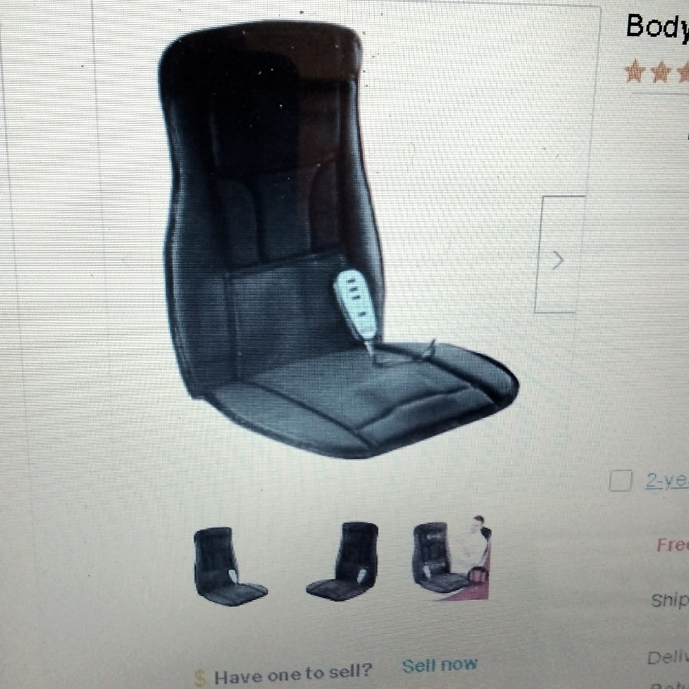 HEATED MASSAGING CUSHION SEAT W/ CONTROLLER